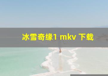 冰雪奇缘1 mkv 下载